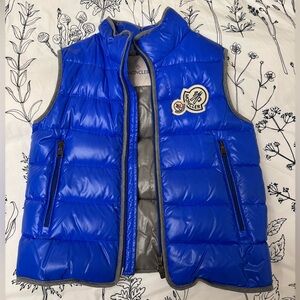 Moncler Blue Puffer Vest kids size 8